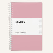 Graph Pink Notebook mit Monogramm Notizblock (Vorderseite)