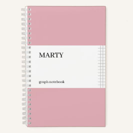 Graph Pink Notebook mit Monogramm Notizblock