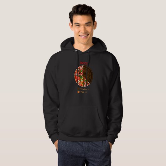 Graph Pizza Not pizza Pizza pie chart Hoodie (Vorne ganz)