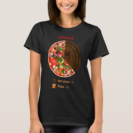 Graph Pizza Not pizza Pizza pie chart T-Shirt (Vorderseite)