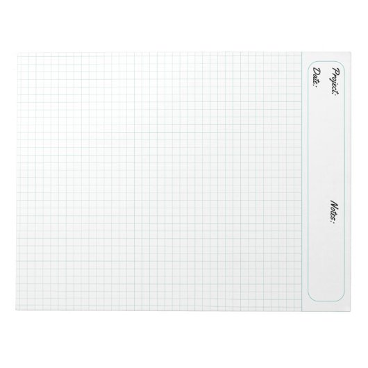Graph Sheets Grid Paper 6 mm Blau Notizblock (Vorderseite)