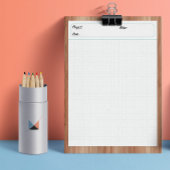 Graph Sheets Grid Paper 6 mm Blau Notizblock