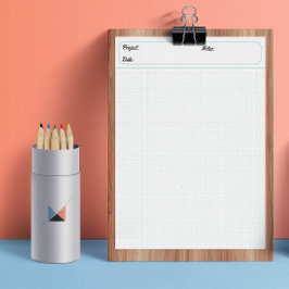 Graph Sheets Grid Paper 6 mm Blau Notizblock