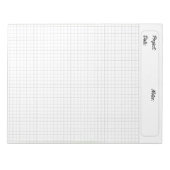Graph Sheets Grid Paper 6 mm Grau Notizblock (Vorderseite)