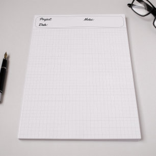 Graph Sheets Grid Paper 6 mm Grau Notizblock