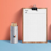 Graph Sheets Grid Paper 6 mm Grau Notizblock