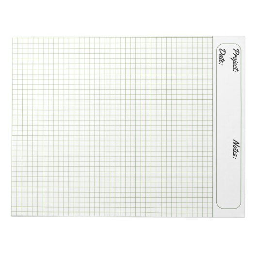 Graph Sheets Grid Paper 6 mm, grünes grafisches Gr Notizblock (Vorderseite)