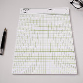Graph Sheets Grid Paper 6 mm, grünes grafisches Gr Notizblock