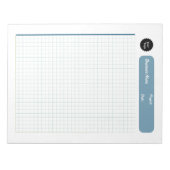 Graph Sheets Grid Paper 8 mm Blau Notizblock (Vorderseite)