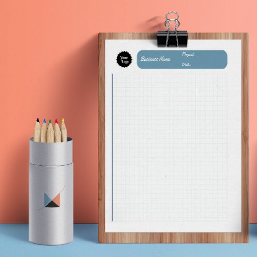 Graph Sheets Grid Paper 8 mm Blau Notizblock