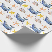 Graph Whale Geschenkpapier (Ecke)
