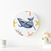 Graph Whale Große Wanduhr (Zuhause)