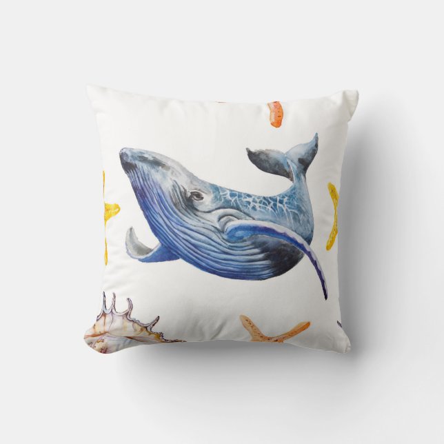 Graph Whale Kissen (Vorderseite)