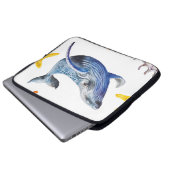 Graph Whale Laptopschutzhülle (Vorne Knopf)