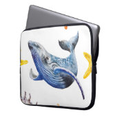 Graph Whale Laptopschutzhülle (Vorderseite Links)
