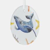 Graph Whale Ornament Aus Glas (Vorderseite links)