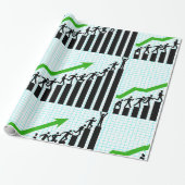 Graph Wrapping Paper für den Trend nach oben Geschenkpapier (Ungerollt)