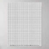 Graphen-Linien-Rasterpapier für Mathematik oder Ze Poster (Vorne)
