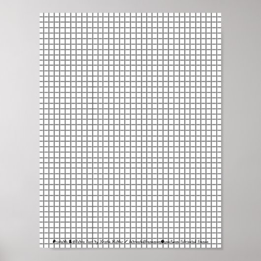 Graphen-Linien-Rasterpapier für Mathematik oder Ze Poster (Vorne)
