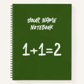 Graphenkarton mit grüner Tafel mit quadratischem G Notizblock (Vorderseite)