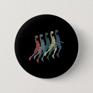 Graphic 365 Bysketbyll Sport Vintag Retro Gift - Button