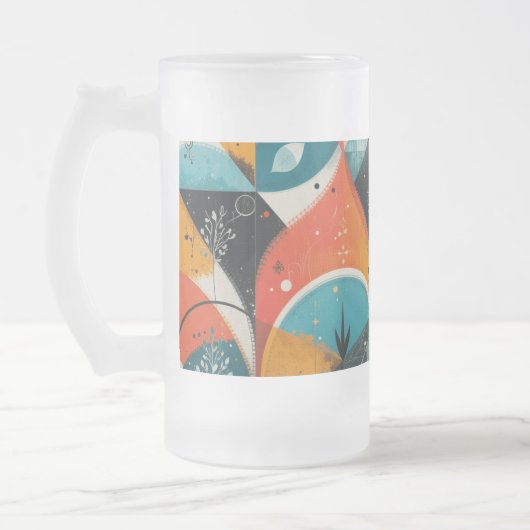 Graphic Abstraction Mattiert Glass Tasse (Links)