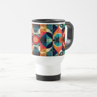 Graphic Abstraction White Travel-Commuter-Tasse Reisebecher
