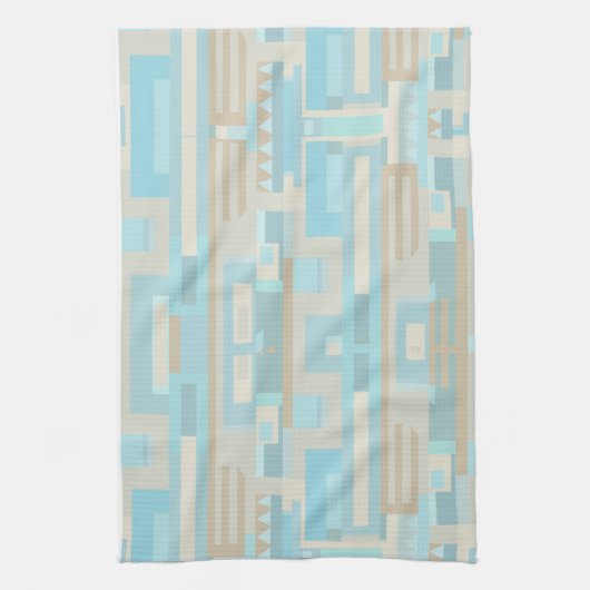 Graphic abstrakte Küstenmeere Geschirrtuch (Vertikal)