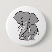 Graphic African ELEPHANT - Animal lover Wildlife - Button (Vorderseite)