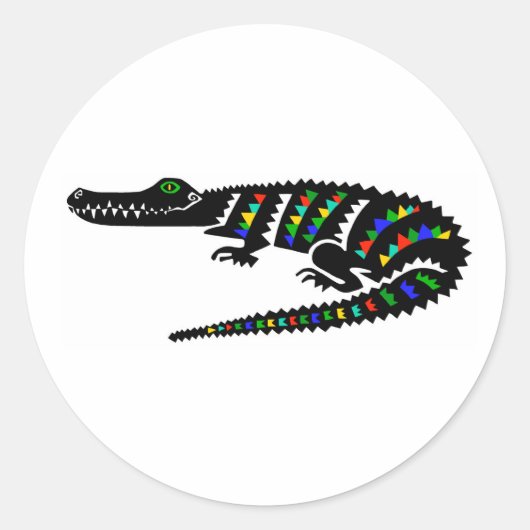 Graphic American CROCODILE Conservation - Reptile Runder Aufkleber (Vorderseite)