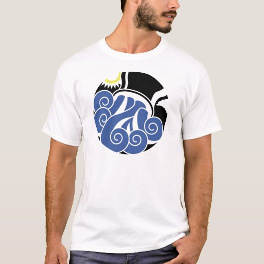 Graphic Aquarius Wasserwirbeln aus Vase T-Shirt (Vorderseite)