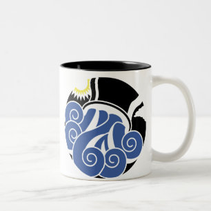 Graphic Aquarius Wasserwirbeln aus Vase Zweifarbige Tasse