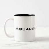 Graphic Aquarius Wasserwirbeln aus Vase Zweifarbige Tasse (Links)