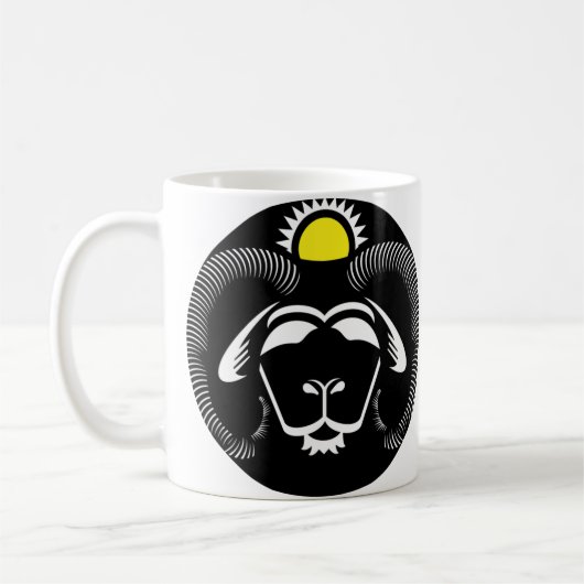 Graphic Aries Ram mit Sun Kaffeetasse (Links)