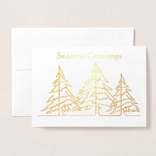 Graphic Art Deco Weihnachtsbaum Foto Weihnachten Folienkarte (Vorderseite mit Umschlag)