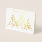 Graphic Art Deco Weihnachtsbaum Foto Weihnachten Folienkarte (Vorderseite)