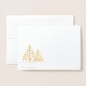 Graphic Art Deco Weihnachtsbaum Foto Weihnachten Folienkarte (Rückseite mit Umschlag)