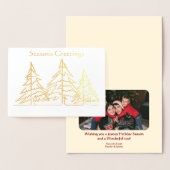 Graphic Art Deco Weihnachtsbaum Foto Weihnachten Folienkarte (Anzeige)