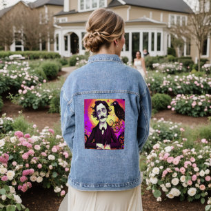 Graphic Art Edgar Allan Poe Gedichte Literatur Jeansjacke