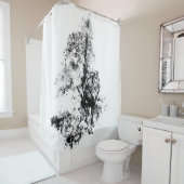 Graphic Art Gray Wolf Wildlife Animal Nature Duschvorhang (Beispiel)