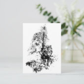 Graphic Art Gray Wolf Wildlife Animal Nature Postkarte (Stehend Vorderseite)