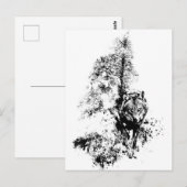 Graphic Art Gray Wolf Wildlife Animal Nature Postkarte (Vorne/Hinten)