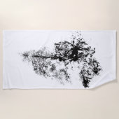 Graphic Art Gray Wolf Wildlife Animal Nature Strandtuch (Vorderseite)