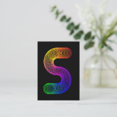 Graphic Art Letter S Visitenkarte (Stehend Vorderseite)