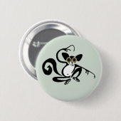 Graphic AYE-AYE - Primat - Lemur - Wildlife - Button (Vorne & Hinten)