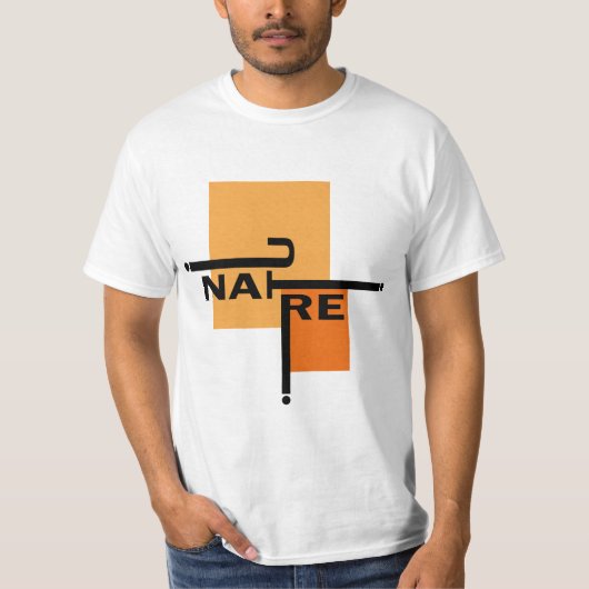 Graphic-based designs: Modern Typography, Orange T-Shirt (Vorderseite)