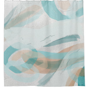Graphic Big Brush Strokes und Plaster Muster Duschvorhang
