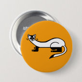 Graphic - Black-footed FERRET- Nature-orange Button (Vorne & Hinten)