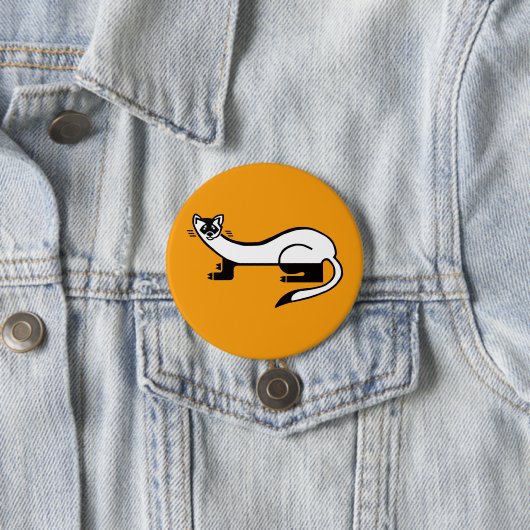 Graphic - Black-footed FERRET- Nature-orange Button (Beispiel)