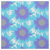 Graphic blue lila Single Mohnkunstmuster Stoff (Muster)